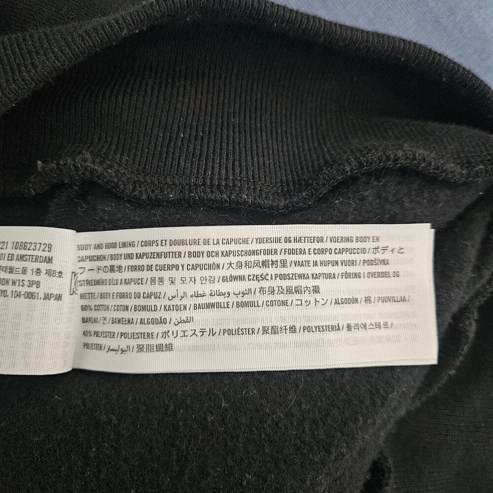 Hollister Black Feel Good Fleece Zip Up Small Hoodie Sweatshirt - Picture 5 of 7